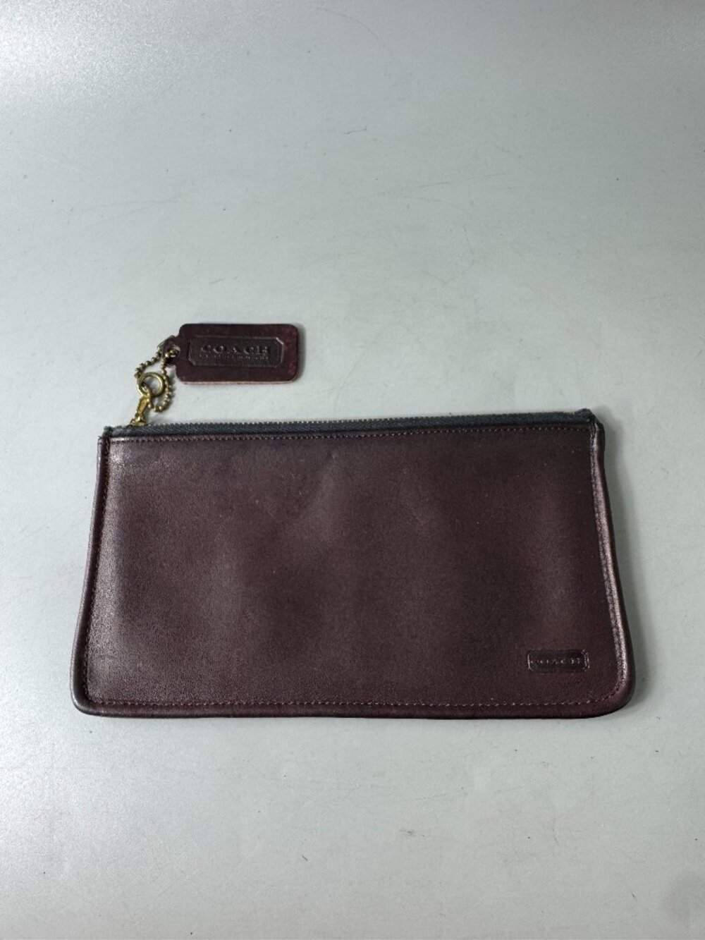 Authentic Vintage Rare Coach Burgundy Leather Pouch